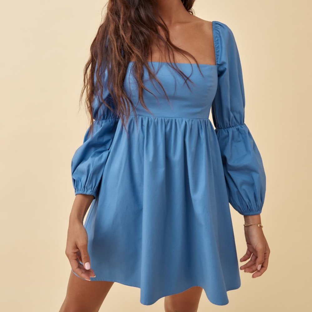Reformation Michaela Dress in Azure